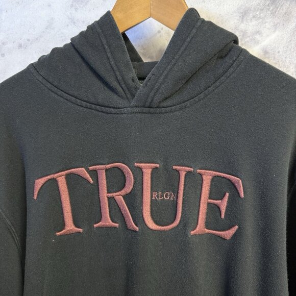 True Religion Hoodie Sweatshirt Mens 3XL 25.5x27.5 Embroidered - Picture 1 of 11
